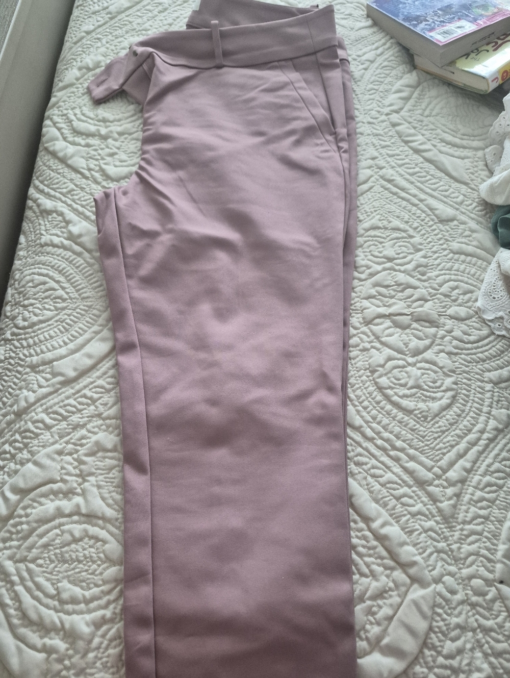 Mauve Straight-Leg Dress Pants Size 16 Loft - Picture 5 of 6
